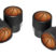 Basketball Valve Stem Caps - Black Knurling image 1
