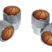 Basketball Valve Stem Caps - Chrome Knurling image 1