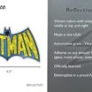 Batman Vintage Blue and Yellow Reflective Decal image 3