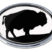 Bison White Chrome Emblem image 1