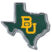 Baylor University Texas Shape Color Chrome Emblem image 1