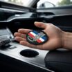Camaro Rally Stripe 2-Pack Silicone Car Coasters image 3