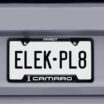 Camaro Gen 3 Black Open License Plate Frame image 6