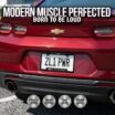 Camaro Gen 6 Black Open License Plate Frame image 2