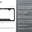 Camaro Gen 6 Black Open License Plate Frame image 3