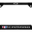 Camaro Gen 6 Black Open License Plate Frame image 1