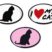 I Love My Cat 3D Decal 3-Pack image 1