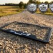 Chevy Black Bowtie Black Open License Plate Frame image 2