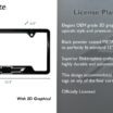 Chevy Black Bowtie Black Open License Plate Frame image 3