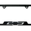 Chevy Black Bowtie Black Open License Plate Frame image 1