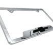 Chevy Black Bowtie Chrome Open License Plate Frame image 7