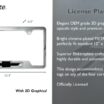 Chevy Black Bowtie Chrome Open License Plate Frame image 3