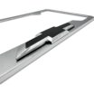 Chevy Black Bowtie Chrome Open License Plate Frame image 4
