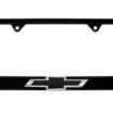 Chevy Black Bowtie Black License Plate Frame image 1