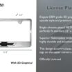 Chevy Black Bowtie Chrome License Plate Frame image 3