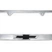 Chevy Black Bowtie Chrome License Plate Frame image 1