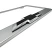 Chevy Black Bowtie Chrome License Plate Frame image 4