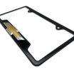 Chevy Gold Bowtie Black Open License Plate Frame image 6
