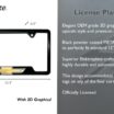 Chevy Gold Bowtie Black Open License Plate Frame image 3