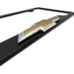 Chevy Gold Bowtie Black Open License Plate Frame image 4