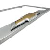 Chevy Gold Bowtie Brushed Chrome Open License Plate Frame image 4