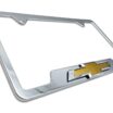 Chevy Gold Bowtie Chrome Open License Plate Frame image 7