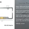 Chevy Gold Bowtie Chrome Open License Plate Frame image 3