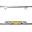 Chevy Gold Bowtie Chrome Open License Plate Frame image 1