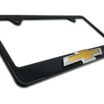 Chevy Gold Bowtie Black License Plate Frame image 7