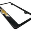 Chevy Gold Bowtie Black License Plate Frame image 6