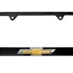 Chevy Gold Bowtie Black License Plate Frame image 1