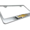 Chevy Gold Bowtie Chrome License Plate Frame image 7