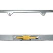 Chevy Gold Bowtie Chrome License Plate Frame image 1