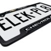 Chevy 4x4 Open Black License Plate Frame image 5
