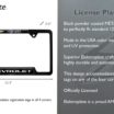 Chevy 4x4 Open Black License Plate Frame image 3
