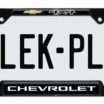 Chevy 4x4 Open Black License Plate Frame image 1