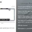 Chevy 4x4 Open Chrome License Plate Frame image 3