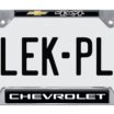 Chevy 4x4 Open Chrome License Plate Frame image 1