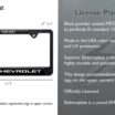 Chevy 4x4 Standard Black License Plate Frame image 3