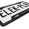 Chevy Silverado Open Black License Plate Frame image 4