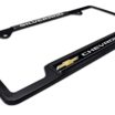 Chevy Silverado Open Black License Plate Frame image 6