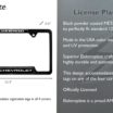 Chevy Silverado Open Black License Plate Frame image 3