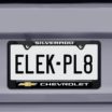 Chevy Silverado Standard Black License Plate Frame image 2