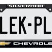 Chevy Silverado Standard Black License Plate Frame image 1
