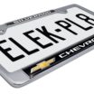 Chevy Silverado Standard Chrome License Plate Frame image 5