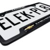 Chevrolet Tahoe Black Metal Open License Plate Frame image 5