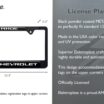 Chevrolet Tahoe Black Metal License Plate Frame image 3