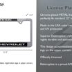 Chevrolet Tahoe Chrome Metal License Plate Frame image 3