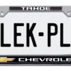 Chevrolet Tahoe Chrome Metal License Plate Frame image 5