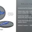 Chevrolet Vintage Gray Silicone Car Coasters image 3